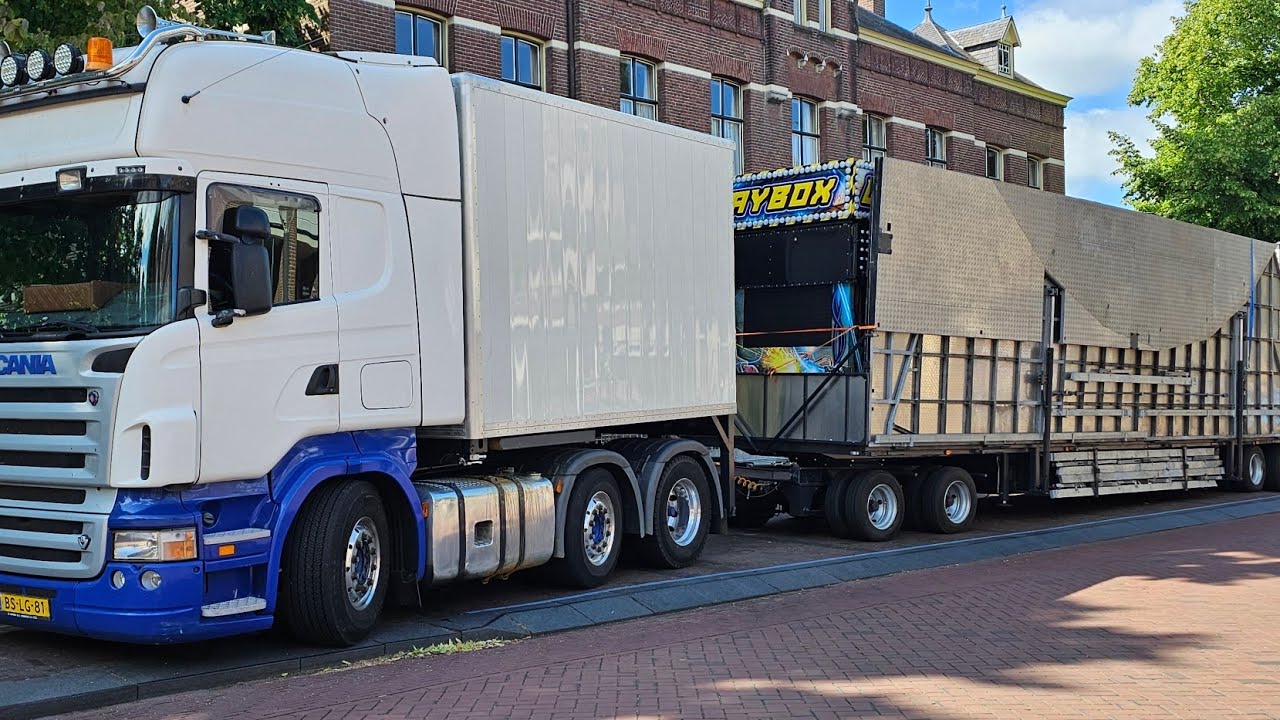 Kermis Best 2025 🇳🇱 Oprijden en Opbouwdag 3 Testrit Lunarix Maximum en Oprijden Destroyer