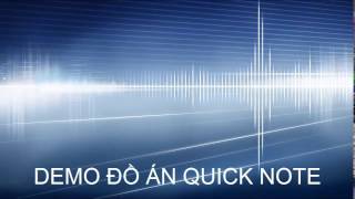 Demo đồ án Quick Note Net Worth