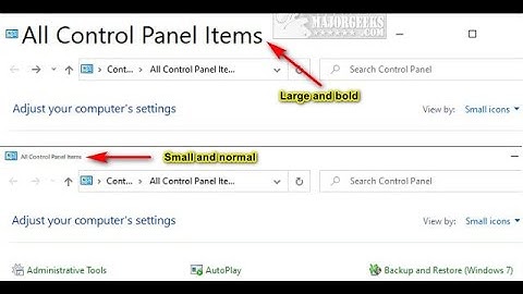 How to Change Text Size for Title Bars in Windows 10