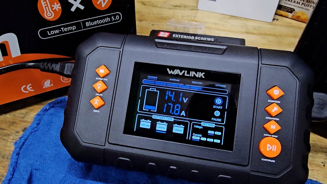 Интеллектуальное зарядное устройство для аккумуляторов Wavlink мощностью 450 Вт