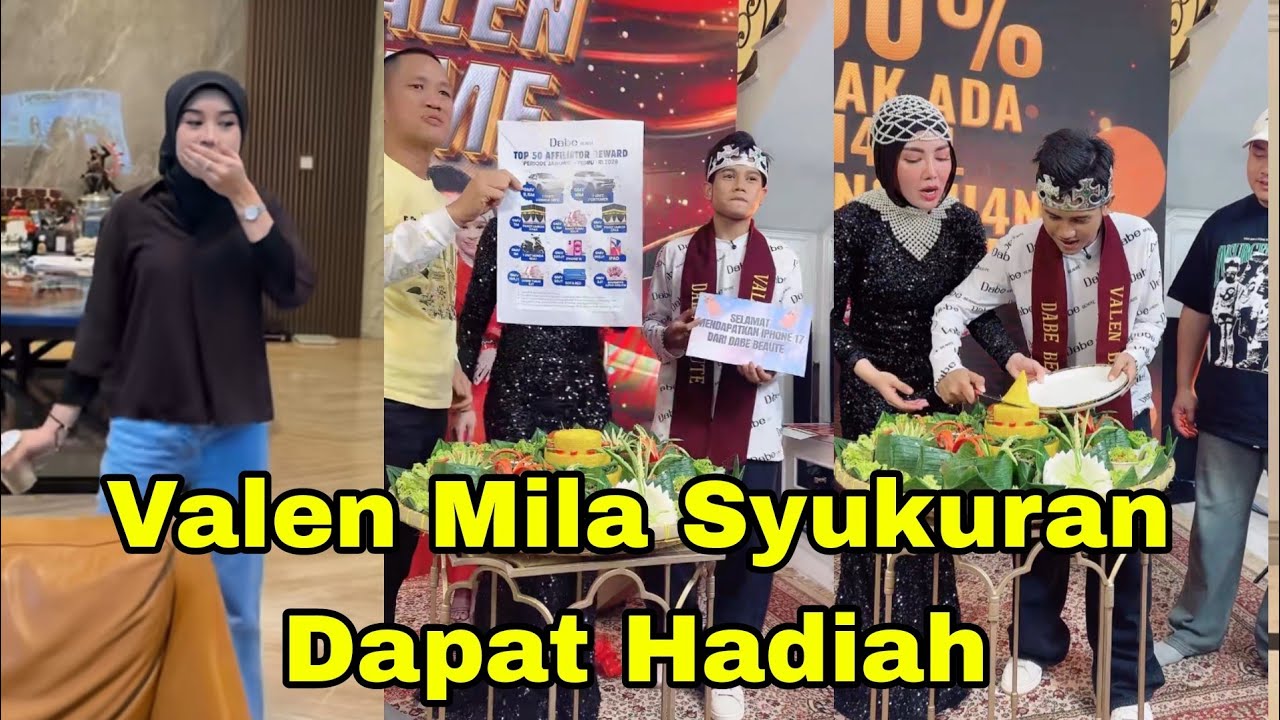 VALEN MILA POTONG TUMPENG SYUKURAN