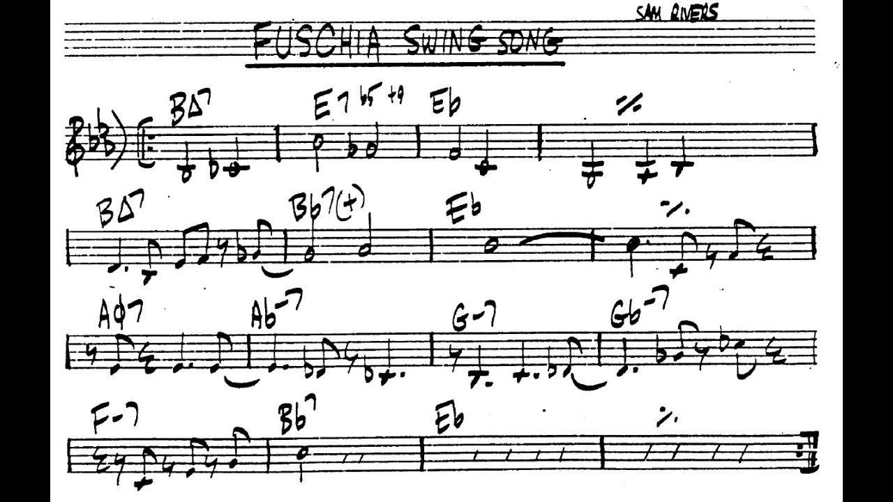 BACKING TRACK - FUCHSIA SWING SONG (Sam Rivers) Eb 280 BPM SWING