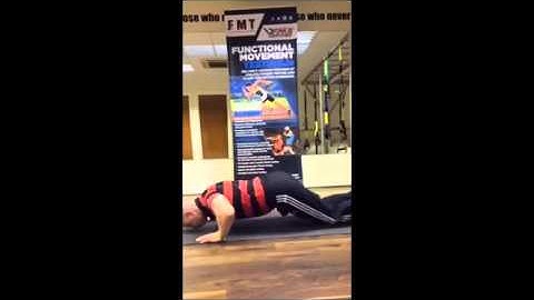 FMS Trunk Stability corrective exercise; Negative Push-up