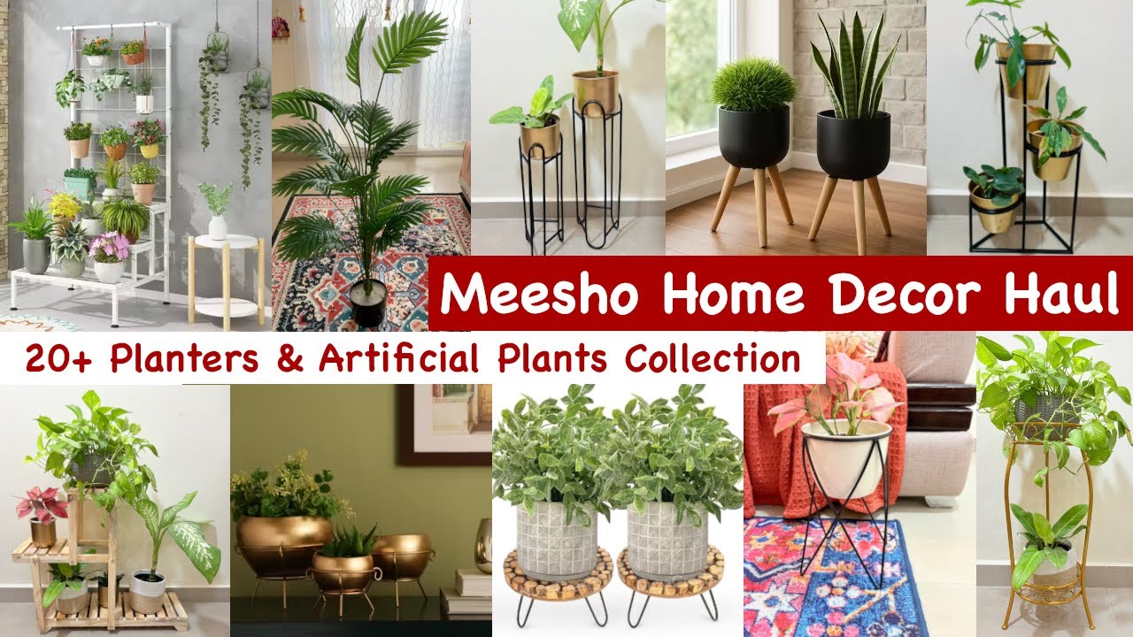 MEESHO Home Decor Haul | SIMPLIFY Your SPACE with Best Planters be it Ceramic, wooden, wall planters
