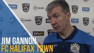 Details Jim Gannon Post-Match Interview - FC Halifax Town Update