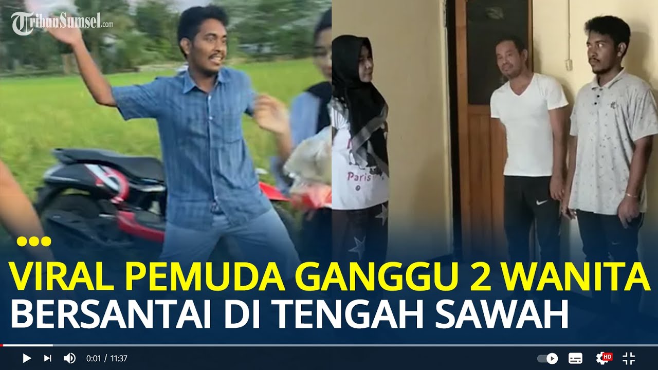 Viral Video Pria Ganggu 2 Wanita Bersantai di Tengah Sawah HST, Kini Pelaku Dibawa ke Polsek