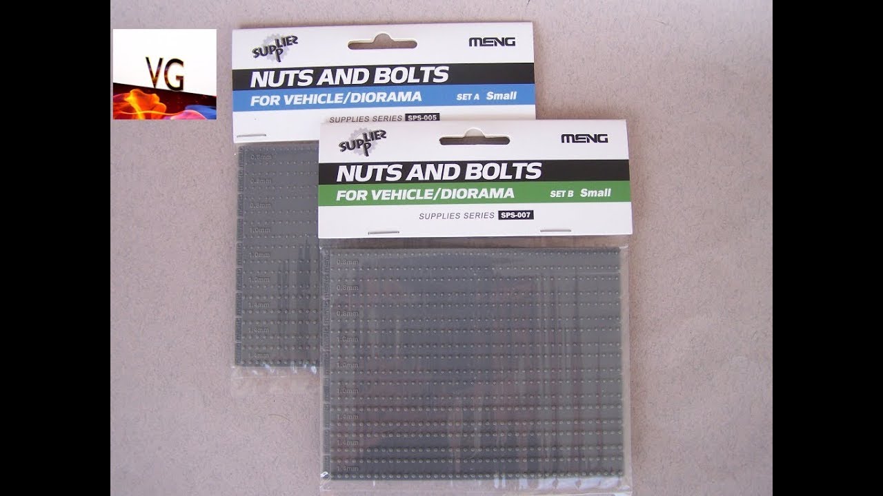 Nuts and bolts sets for Vehicle/Diorama from MENG Review YouTube