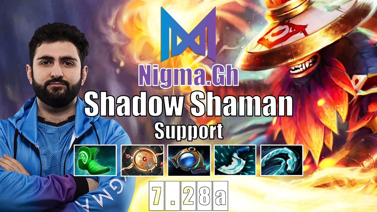 Shadow Shaman Support | Nigma.Gh | NEW STRONG SUPPORT IN DOTA 2 | 7.28a Gameplay Highlights