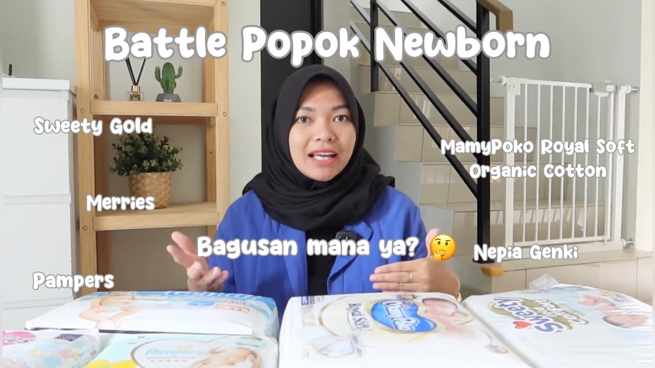Battle Popok Newborn| Sweety Gold, Merries, MamyPoko Royal Soft Organic Cotton, Nepia Genki, Pampers
