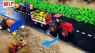 Diy Mini Tractor of DongHung Creator | Making Concrete Road with Big Tractor Roller Machine