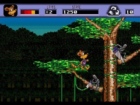 Awesome Possum Kicks Dr. Machino's Butt - Sega Genesis LongPlay