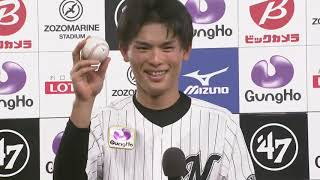 2020年8月16日 千葉ロッテ・田村龍弘選手・和田康士朗選手ヒーローインタビュー