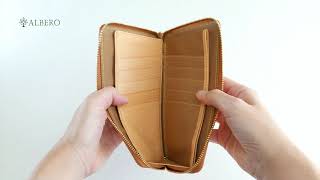 ALBERO（アルベロ）　NATURE（ナチュレ）小銭入れ付き長財布（ラウンドファスナー式）　5376