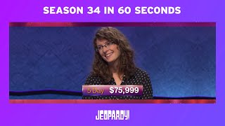 Jeopardy! Highlights: Season 34 in 60 Seconds | JEOPARDY!