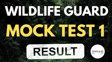 Wildlife Guard Mock Test 1 :  Result || Cut Off - Safe Attempt - How to Improve @TripleSClasses