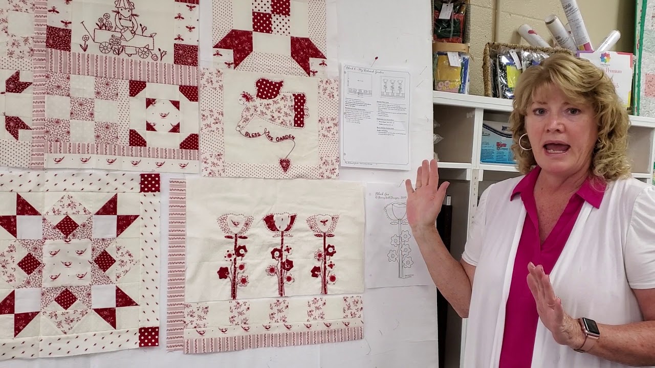 My Redwork Garden Tutorial- Block 6