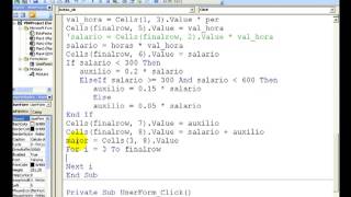AULA 09   FORMULÁRIOS CALCULOS DE SALÁRIOS parte 4 x264