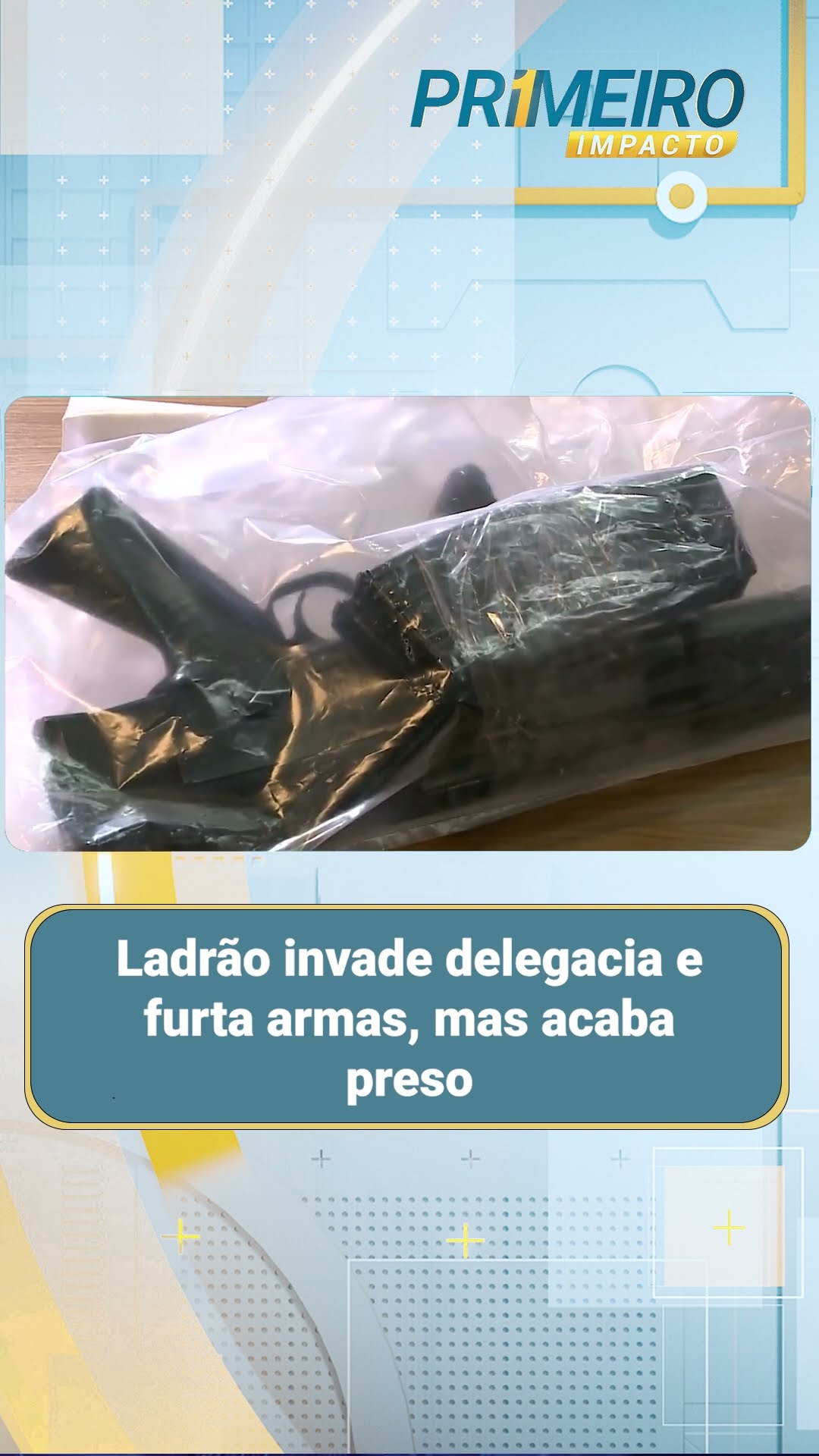 Ladrão invade delegacia e furta armas, mas acaba preso