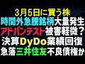 【あすの株相場】3月4日(水) 先物爆上げ、PTS急騰銘柄が大量発生 / 金融・金属爆下げ、SaaS上昇ベイカレント / スズキ全個体電池参入 / ダイドー今期業績回復か