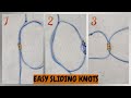 3 easy sliding knots for bracelets | 3 εύκολοι κόμποι αυξομείωσης για βραχιόλια