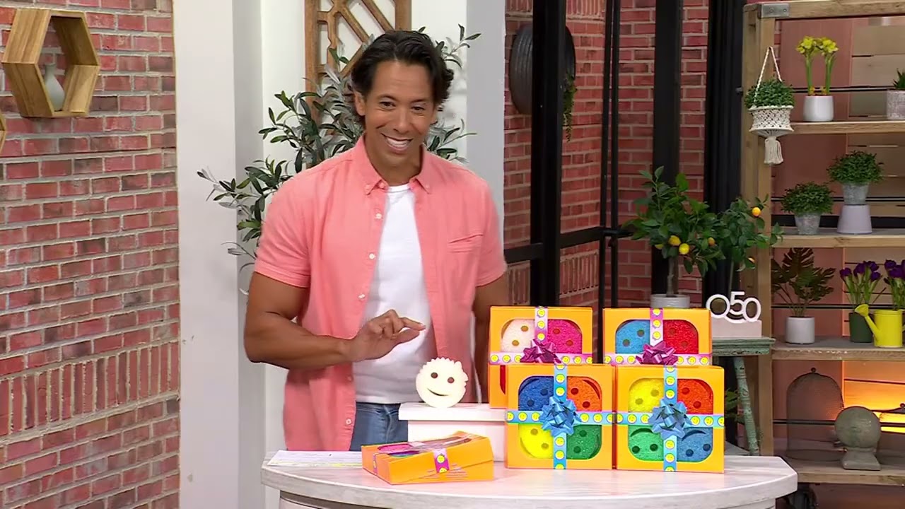 Set of (3) Multi-Color 4-Piece Sponge Gift Set By Scrub Daddy on QVC
