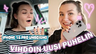 MULLA ON VIHDOIN TOIMIVA PUHELIN!! 📱 | iPhone 15 pro unboxing