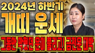 2024년 하반기 개띠운세 11월 막힌 '운'이풀린다! 금전운 대박! 개띠운세46년생 58년생 70년생 82…