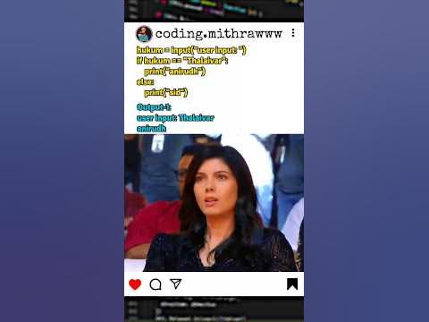 Thalaivar💥😅 #python #coding #programming #programmer #thalaivar # ...