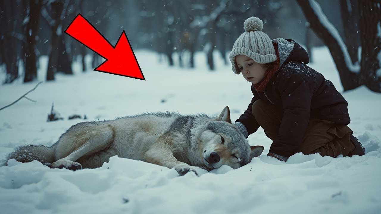 Una niña halla a un lobo herido y congelado… lo que pasa después es increíble