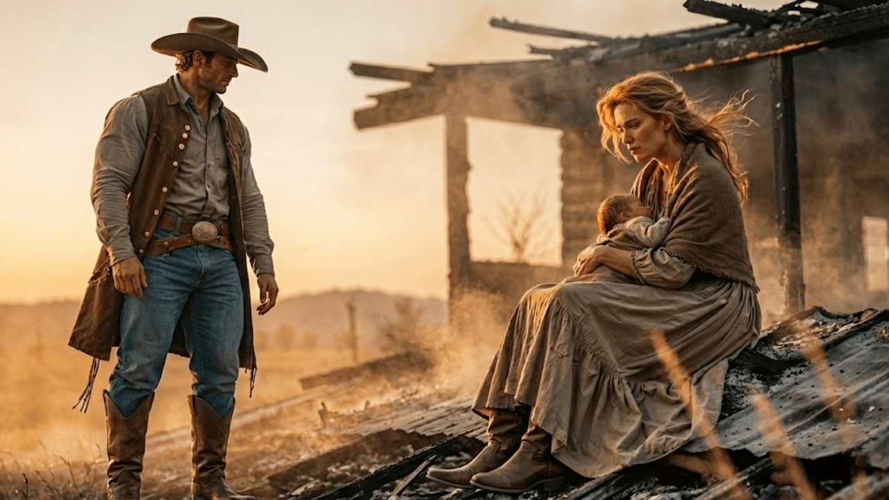 Kowboj znalazł na dachu wygłodzoną żonę z niemowlęciem. 