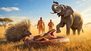 Heart-Stopping Animal Rescue Elephant Vs Giant Python