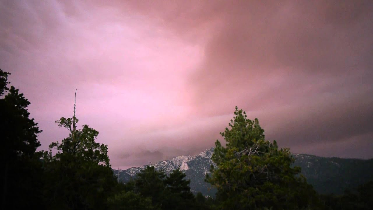 Mountain Fire timelapse sunset from Idyllwild / Pine cove YouTube