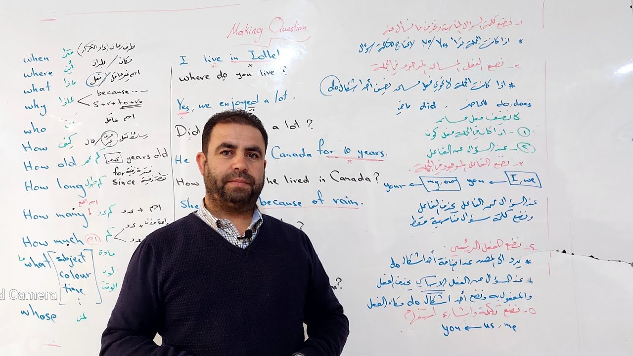 تشكيل السؤال في اللغة الإنكليزية ج٢ حل تمارين مع اهم الملاحظات