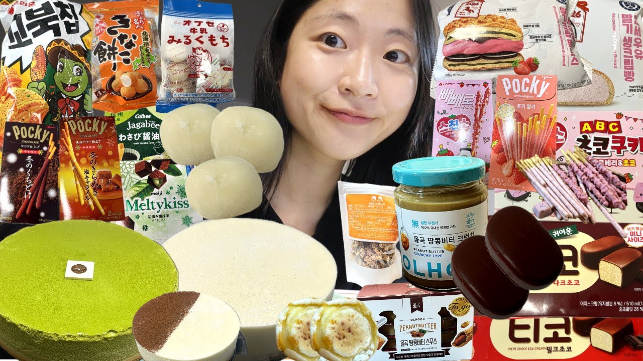 육퇴하고 디저트! 그런데 2시간 동안!!🤣💛 오설록,프로마쥬 치즈케이크, 옳곡, 땅콩버터,일본과자,연세우유,딸기크림빵,맘모스빵,모찌,티코,딸기과자,스친소,빼빼로,뚜레쥬르