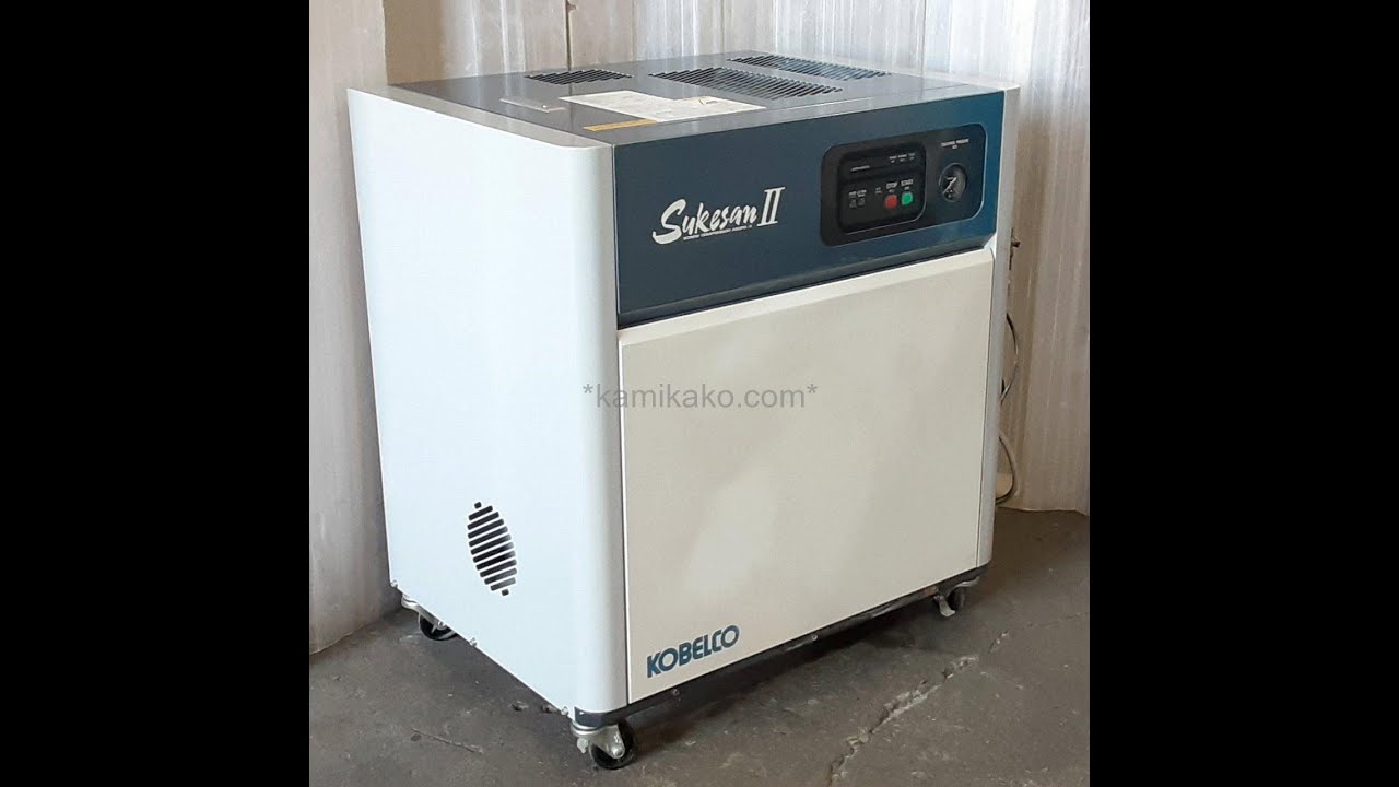中古]コベルコ(KOBELCO)製 油冷式スクリューコンプレッサー AS3PD-5