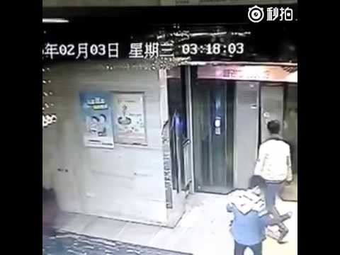 Guy falls down broken elevator shaft and disappears! shooting in dc