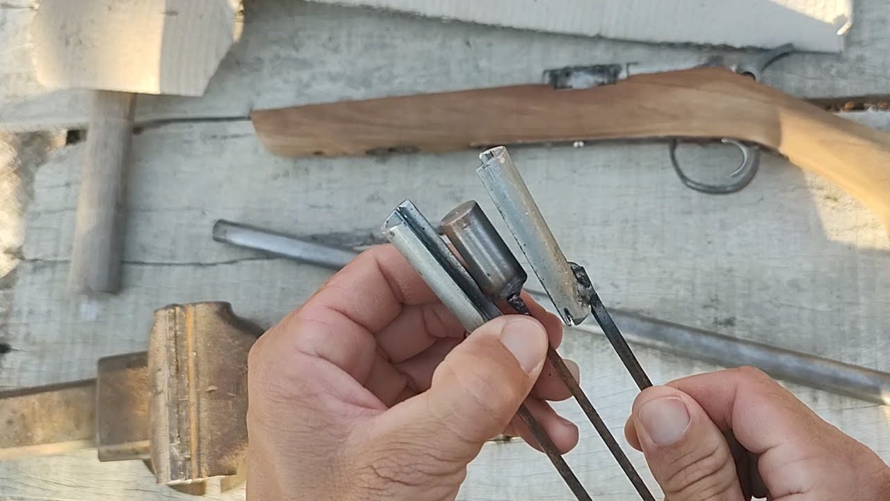 Fazendo o choque no cano da 28