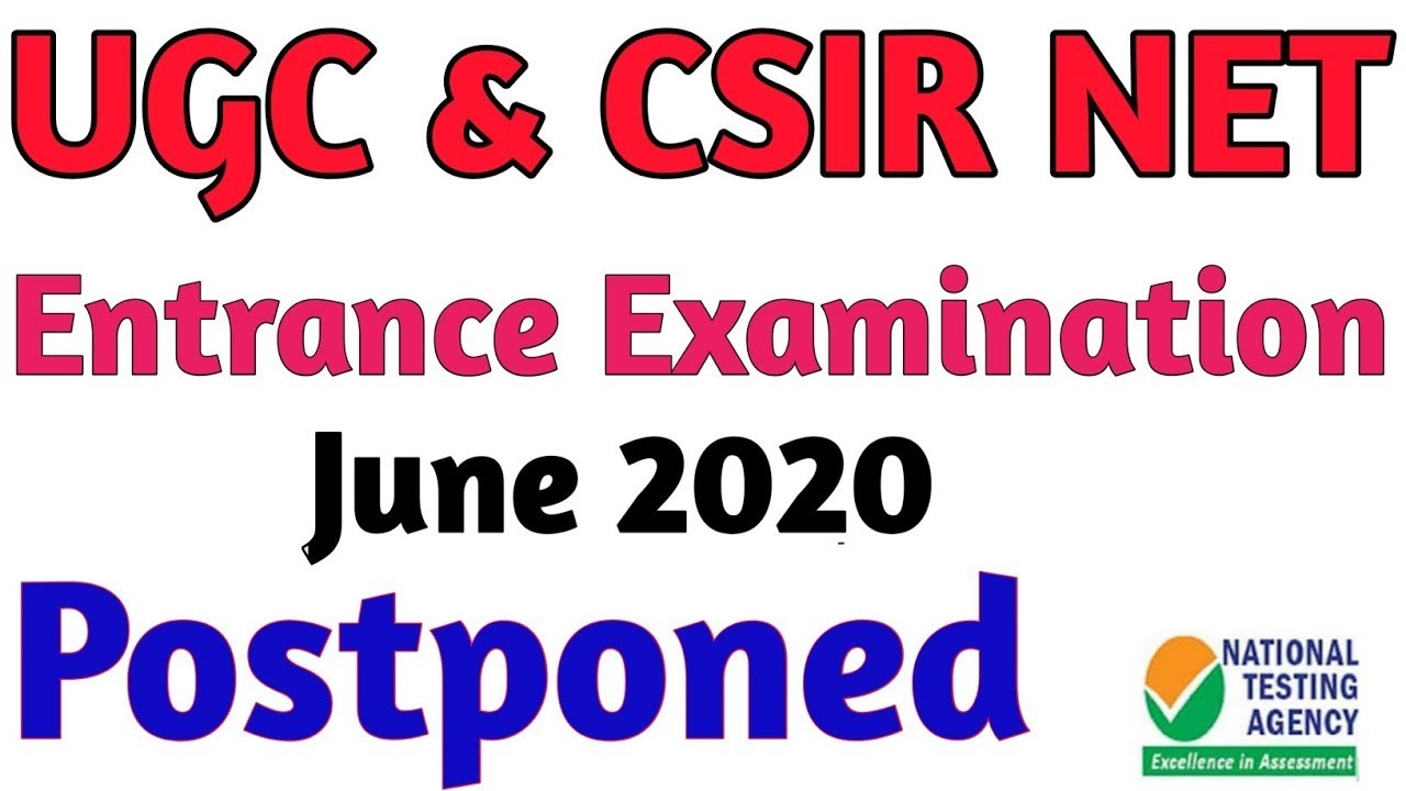 Postpone NTA NET JUNE 2020 and several others