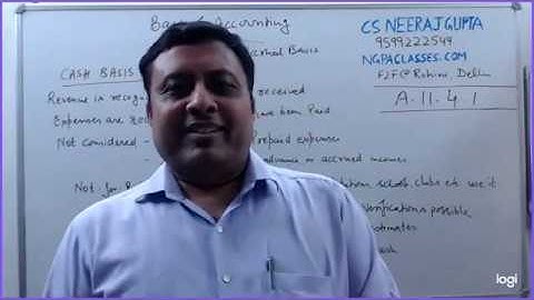Accounts 11.4.1 Cash Basis of Accounting, Advantages | CS Neeraj Gupta | www.ngpaclasses.com