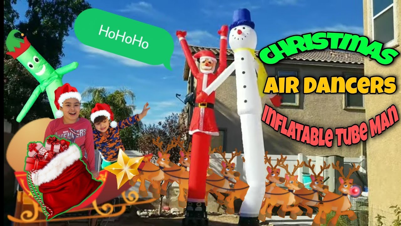 Christmas Air Dancers Inflatable Tube Man! 20 Foot Snowman Air Dancers⛄