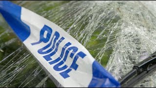 Police Tape on Broken Car Windshield - Free Stock Video Download - Free Stock Video Footage