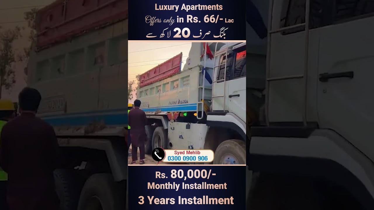 Kuwait Mall Bahria Town Lahore | Pool View Facing Eiffel apartment for Sale on installment