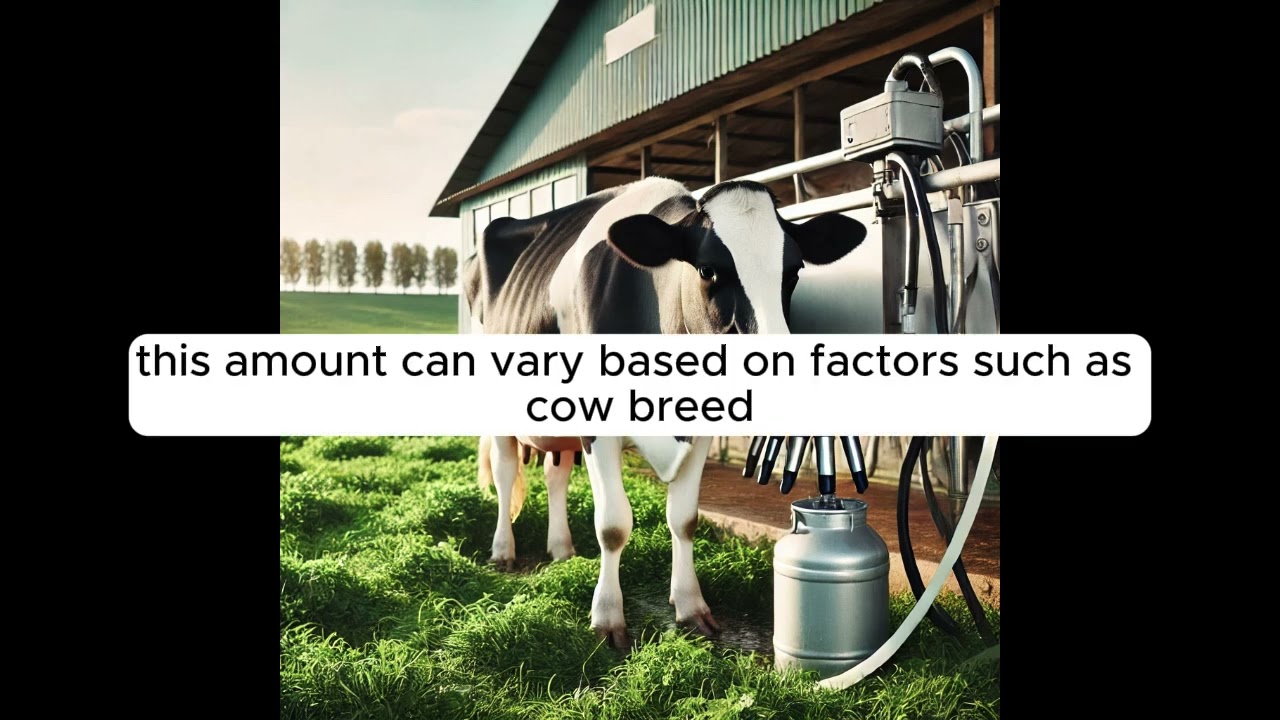 How much milk does a cow produce daily?