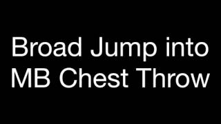 Broad Jump into MB Chest Throw
