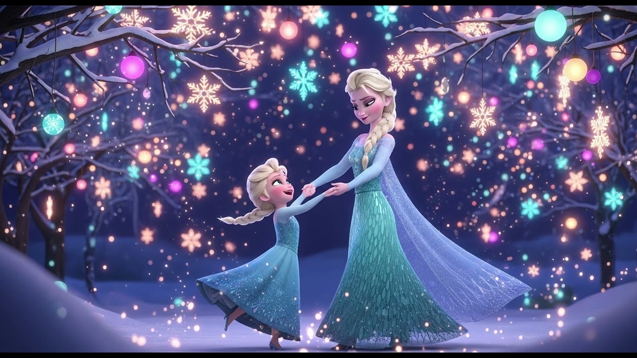 Elsa Daughter Enchanted Night Snow Dance ❄️🌌