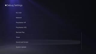 PS5 12.70 Debug Settings (Testkit)