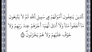 سورة البقرة - الآية 261 إلى الآية 262 - بصوت القارئ عمر القزابري - رواية ورش عن نافع -اعتمدت خط ورش