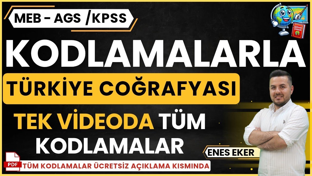 Tüm  COĞRAFYA KODLAMLARI Tek Video'da #ags #kpss