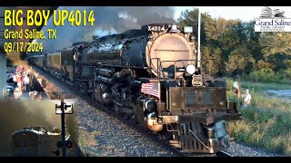 UP 4014 (UP PNLDA) Big Boy on the Heartland of America Tour at Grand Saline TX on 2024.09.17