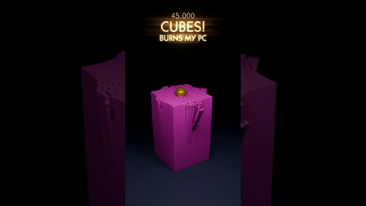 Epic 45k Cube Crash: Procedural Physics in Blender 3D 